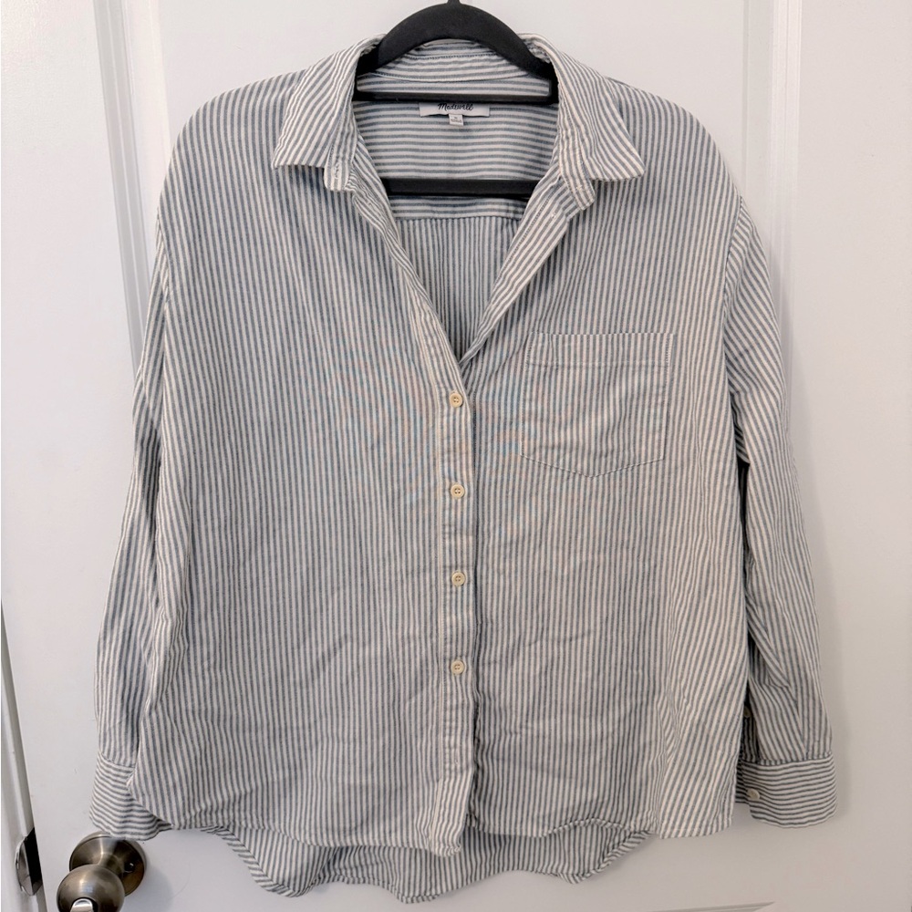 Madewell striped button down size M.